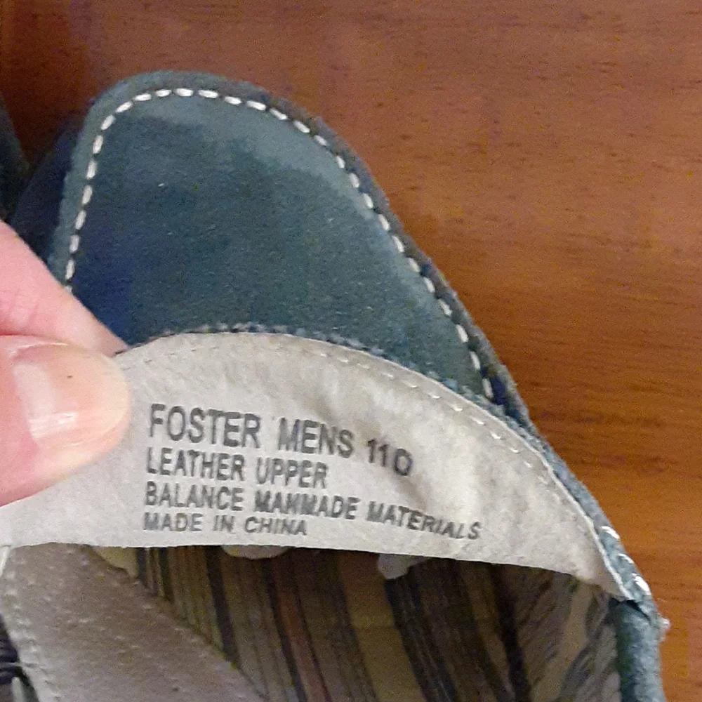 Bass Foster gray suede leather boat shoes white stitching padded insole sz 11 …